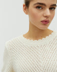 Carla M Knit i kremfarget bakfra, genser fra MBYM hos Image Mandal