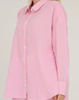 Sonja Shirt i rosa nærbilde av detaljer, skjorte fra A-view hos Image Mandal