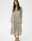 Edasz Ss Maxi Dress i vallarta blue brushed blooms, kjole fra Saint Tropez, bilde 7 – Image Mandal