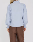 Clova check shirt i blå, skjorte fra A-view, detaljbilde – Image Mandal