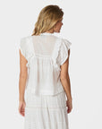 Jayla S Voile Top i hvit stylet antrekk, topp fra Neo Noir hos Image Mandal