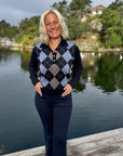 Julina Check Knit Blouse