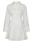 Ulissa Poplin Shirt Dress i offwhite stylet antrekk, kjole fra Neo Noir hos Image Mandal