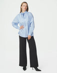 Rochelle Scarf Fine Stripe Shirt