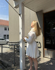 Ulissa Poplin Shirt Dress i Off White, kjole fra Neo Noir hos Image Mandal