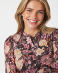 Aberto Big Flower Dress i sort stylet antrekk, kjole fra Neo Noir hos Image Mandal