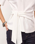 Orianecc Pleat Tie Tee