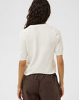 Milasz Pointelle Ss Pullover i ice, cardigans fra Saint Tropez, bakfra – Image Mandal