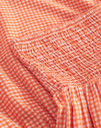 Mari Long Skirt i clay rutete sett fra siden, skjørt fra Once Untold hos Image Mandal