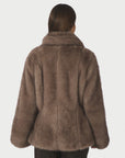Ariella Faux Fur Peplum Jacket