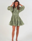 Vanity Dress i grønn sett fra siden, kjole fra Golightly hos Image Mandal