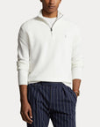Long-Sleeve Half-Zip Pullover i hvit ekstra vinkel, genser fra Polo Ralph Lauren hos Image Mandal