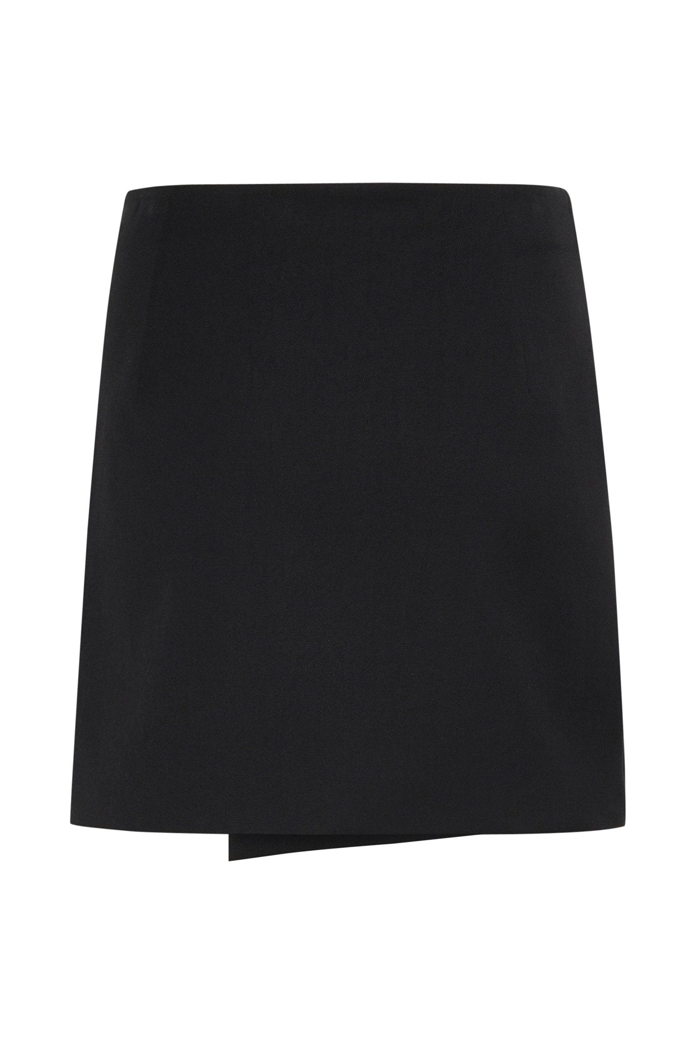 Paula Melange Wrap Skirt i sort alternativt utsnitt, skjørt fra Gestuz hos Image Mandal