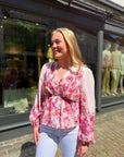 Fie Flower Print Blouse i '- - - - i polyester, bluse fra Neo Noir hos Image Mandal