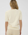 Milasz Ss Pullover i seedpearl melange stylet antrekk, cardigan fra Saint Tropez hos Image Mandal