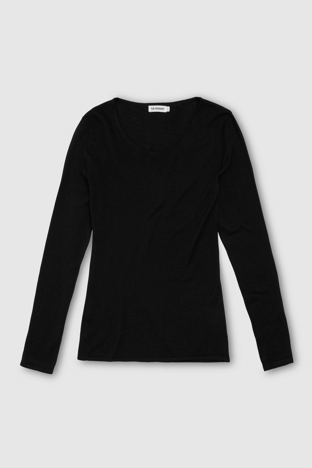 The product Merino Longsleeve overdel – liggende packshot forfra