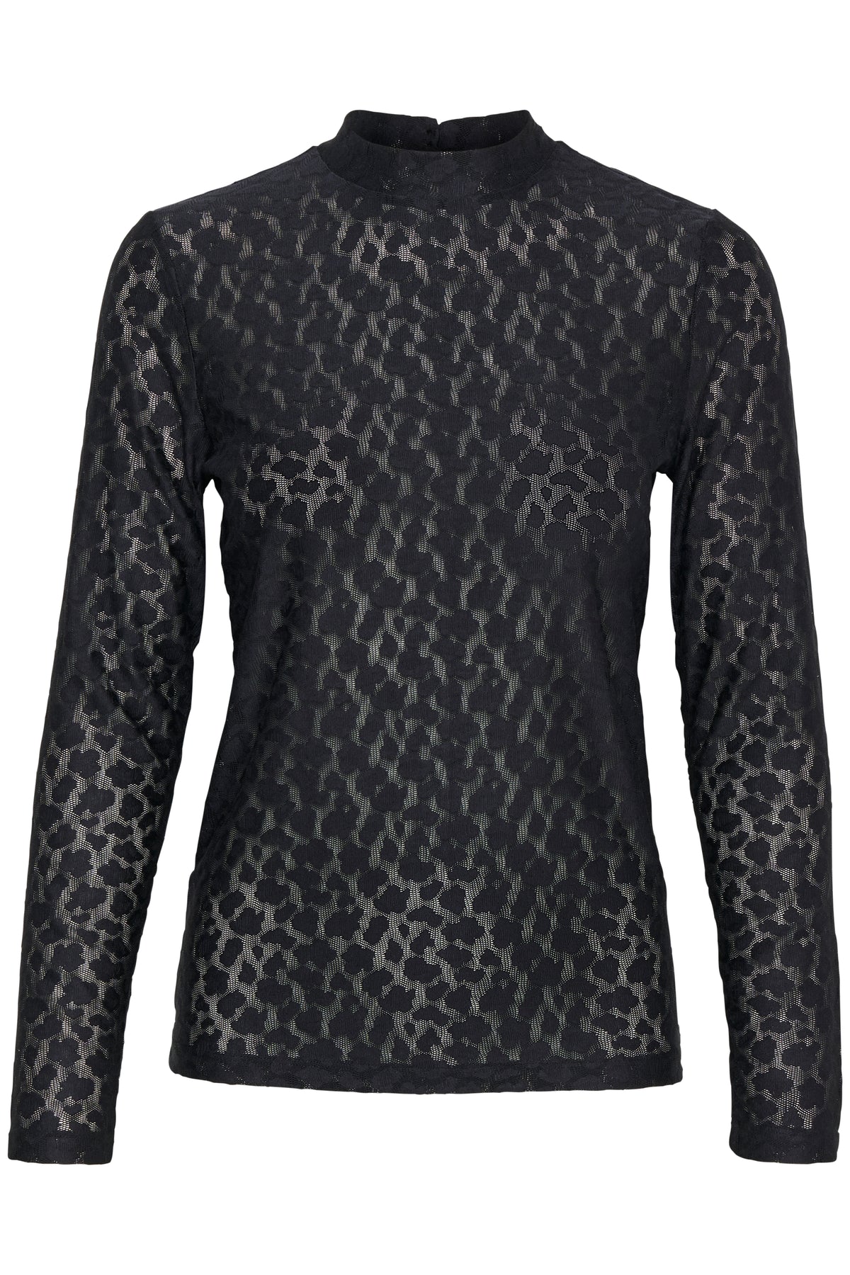Saint Tropez Rasmin bluse – forfra med leopardmønster
