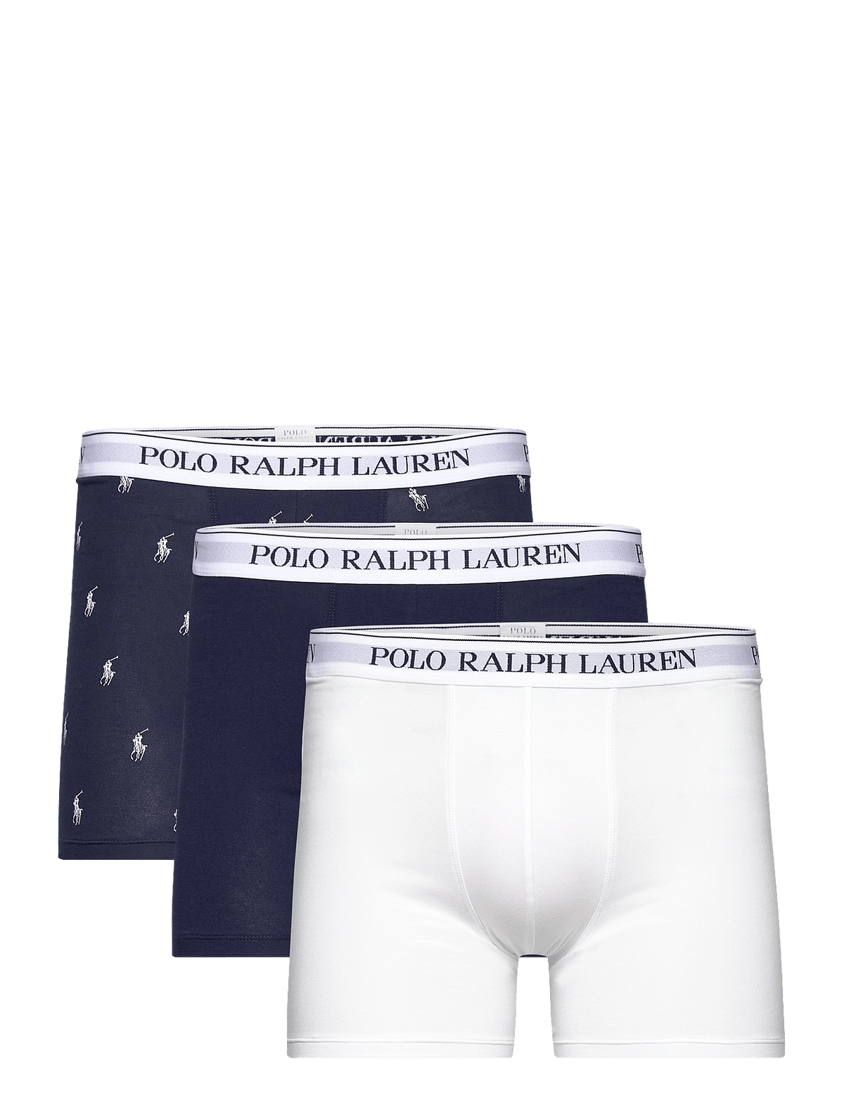 Polo Ralph Lauren Boxer Brief 3-pakning – tre boksere forfra, med logobånd