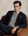 Long-Sleeve Driver Crewneck Pullover i grå stylet antrekk, genser fra Polo Ralph Lauren hos Image Mandal