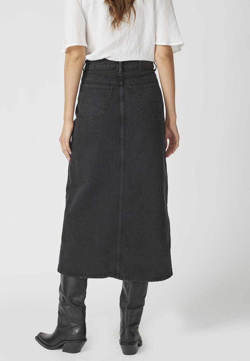Co'couture Vika denimskjørt med splitt – bakfra