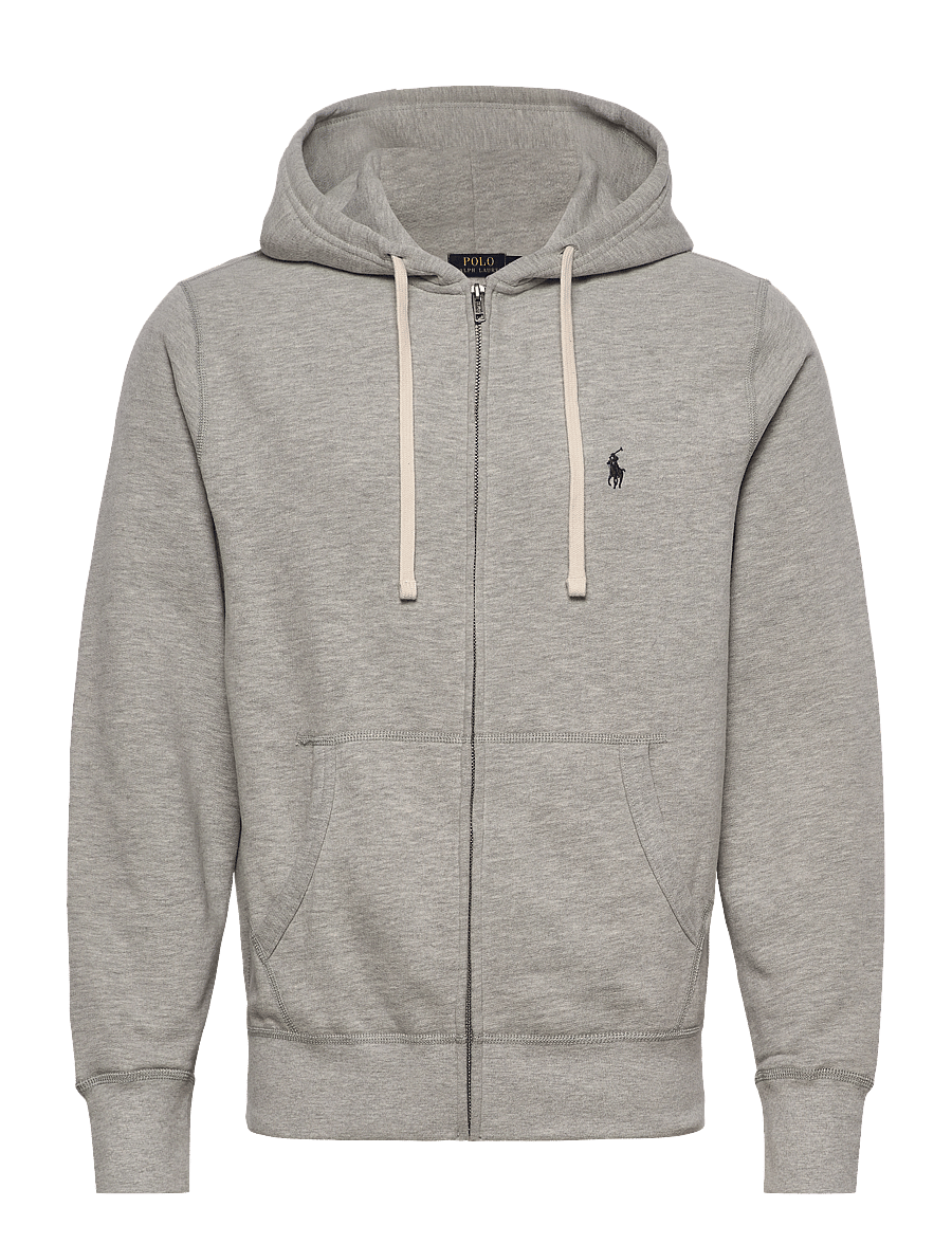 Polo Ralph Lauren RL Fleece hettegenser med glidelås – liggende packshot forfra