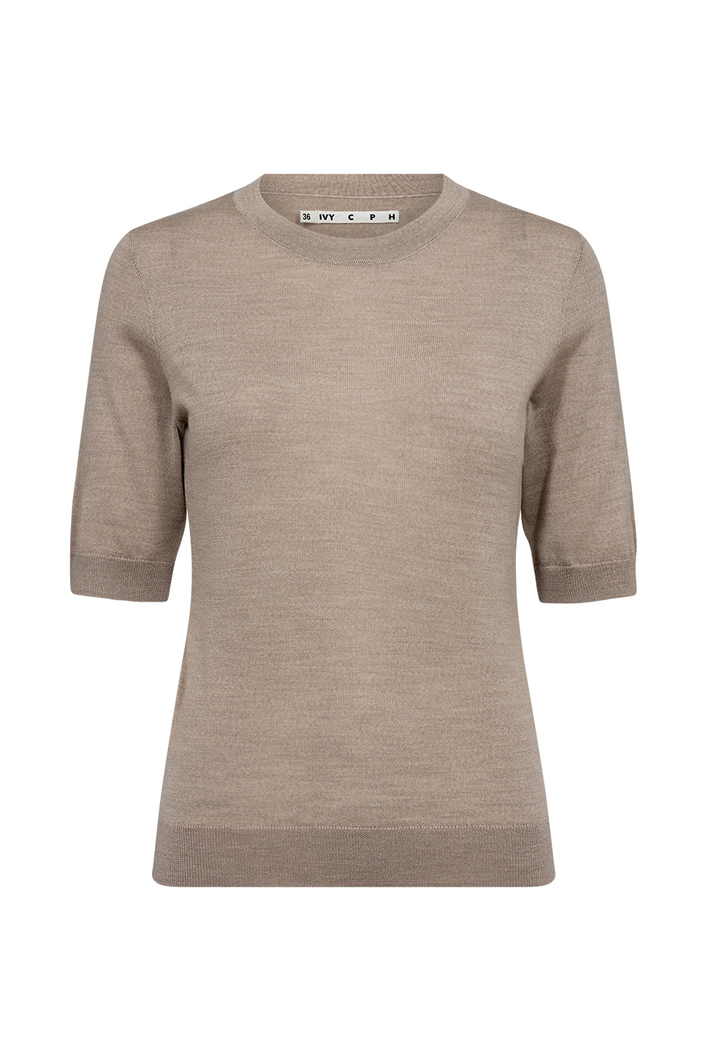 Ivy Copenhagen Essex strikket t-skjorte – liggende packshot