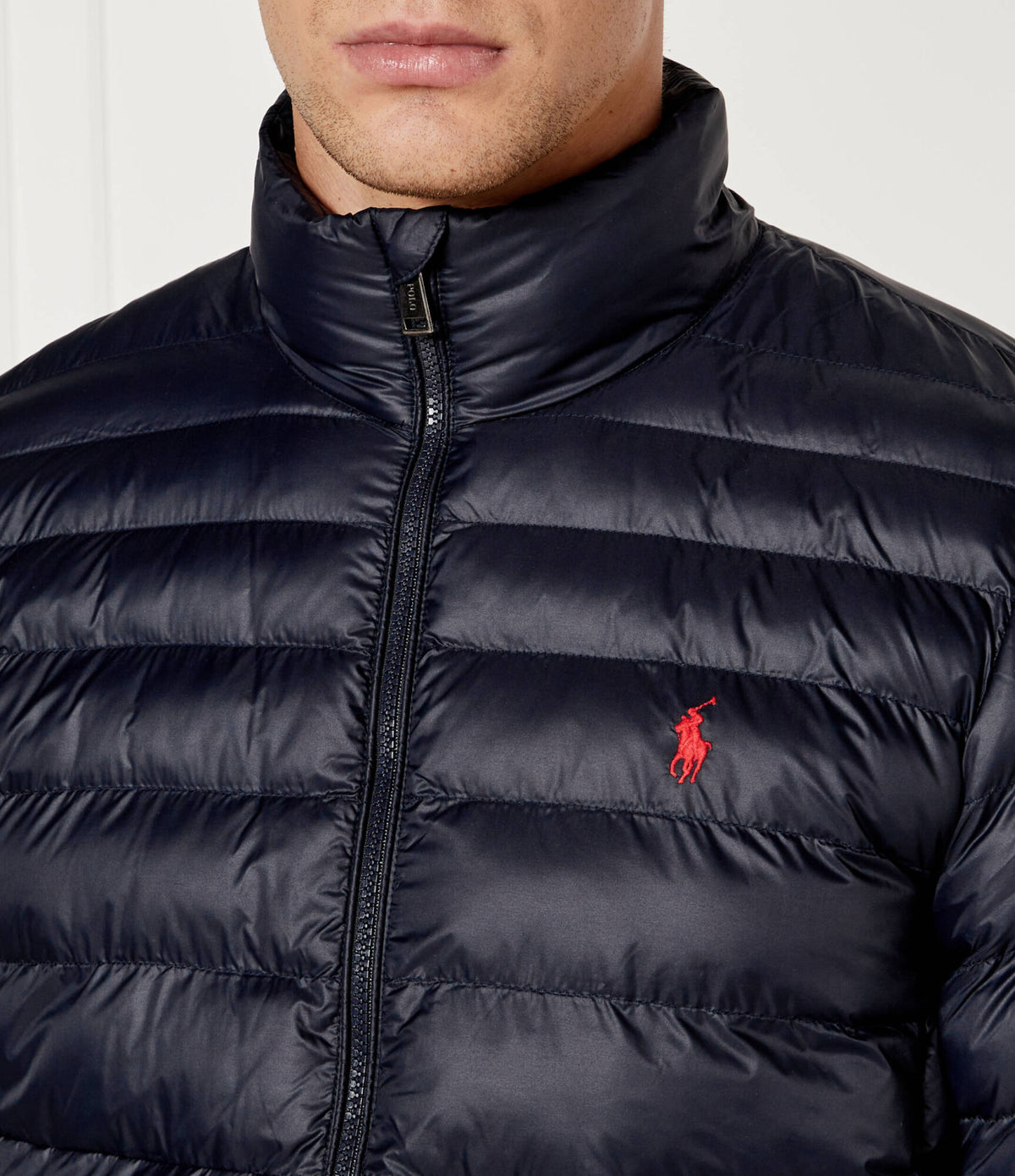 Polo Ralph Lauren Terra jakke – detalj av glidelås og brodert logo