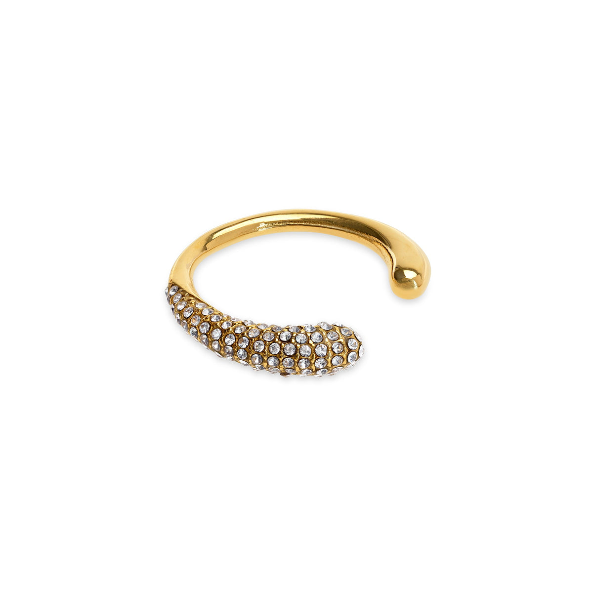 Timi Tolouse Open Crystal ring – packshot fra siden