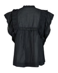 Jayla Voile Top i marineblå sett fra siden, bluse fra Neo Noir hos Image Mandal