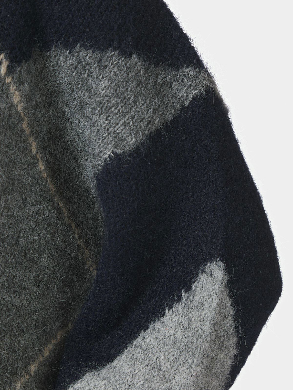 Inga Check Fluff Knit Blouse