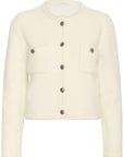 Gzcurie Cardigan i egret i ull, cardigan fra Gestuz hos Image Mandal