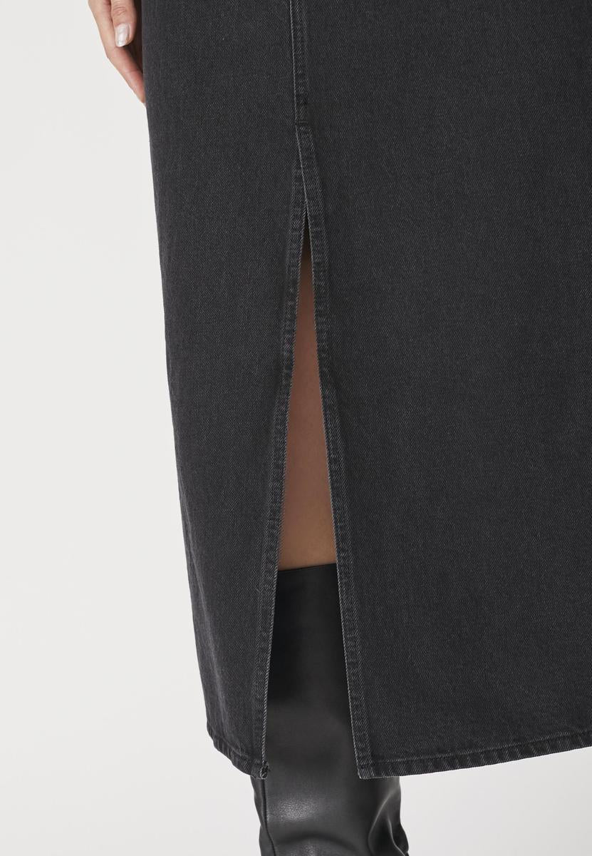 Co'couture Vika denimskjørt med splitt – detalj av splitt