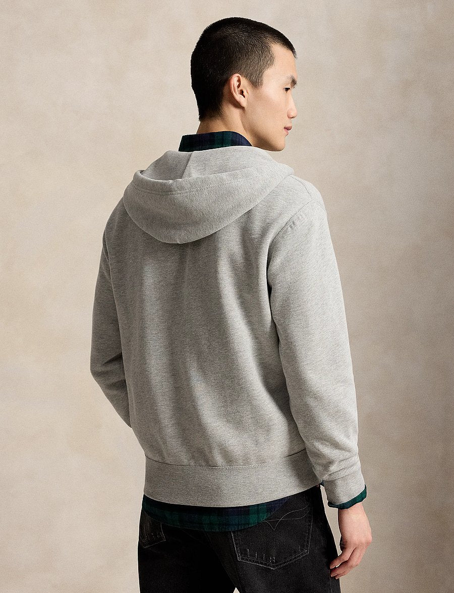 Polo Ralph Lauren RL Fleece hettegenser med glidelås – bakfra på modell
