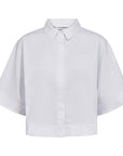 Elaracc Ss Shirt i hvit sett fra siden, skjorte fra Co'couture hos Image Mandal