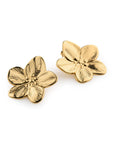Maebry - Statement Flower Stud Earrings Gold Stain - i plated base metal, tilbehør fra Timi Of Sweden hos Image Mandal