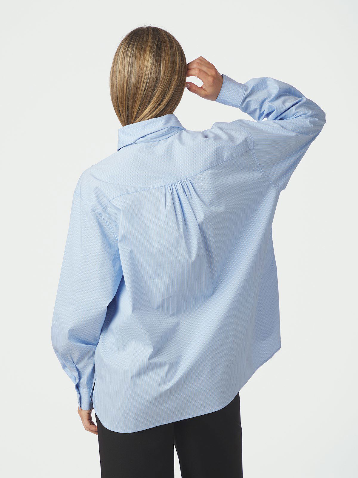 Rochelle Scarf Fine Stripe Shirt