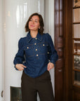 lio denim blouse