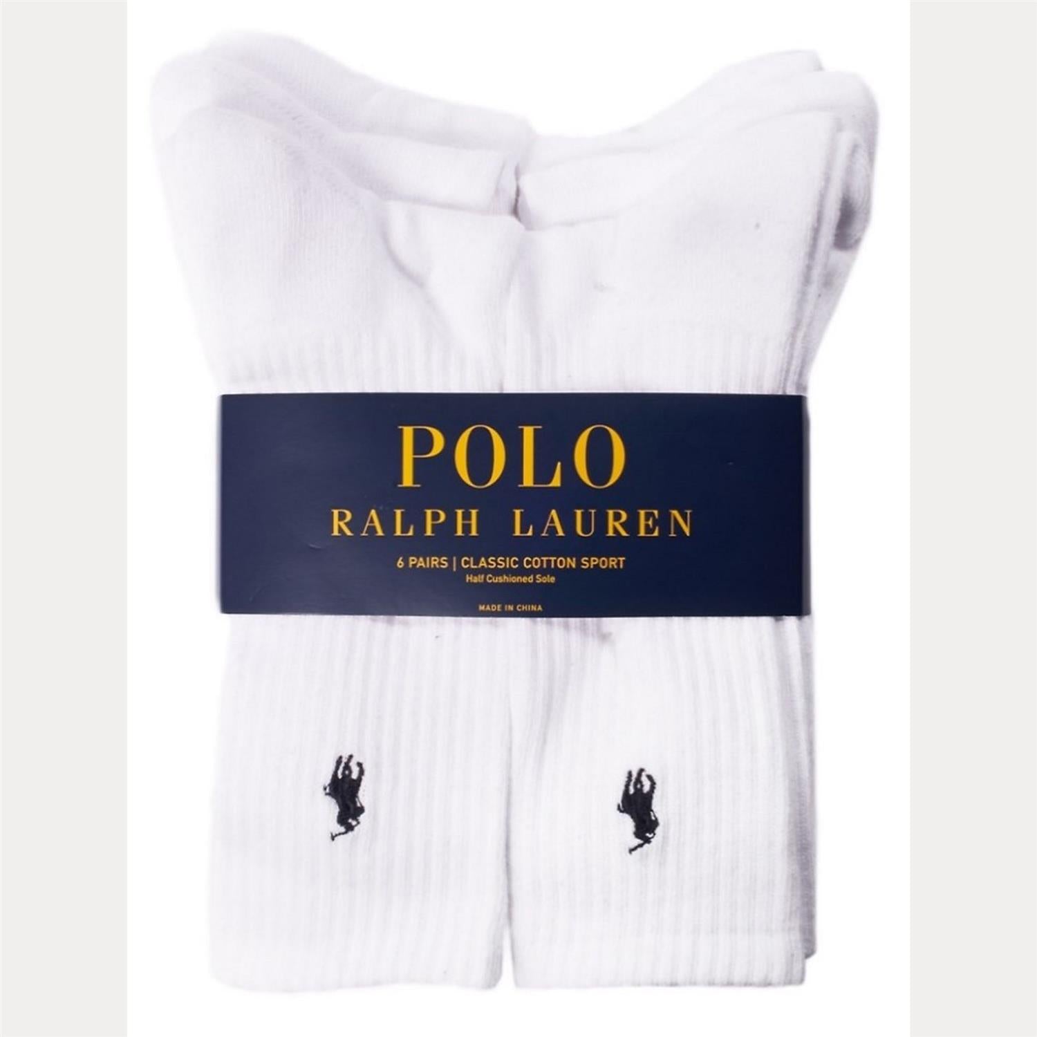 6pk Cr Pp-Crew-6 Pack bakfra, sokker fra Polo Ralph Lauren hos Image Mandal