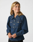 lio denim blouse