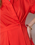 Elaracc Wrap Ss Dress på modell, kjole fra Co'couture hos Image Mandal