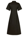 Baia Poplin Dress i chocolate brun stylet antrekk, kjole fra Neo Noir hos Image Mandal