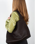 Woven daily shopper + pouch