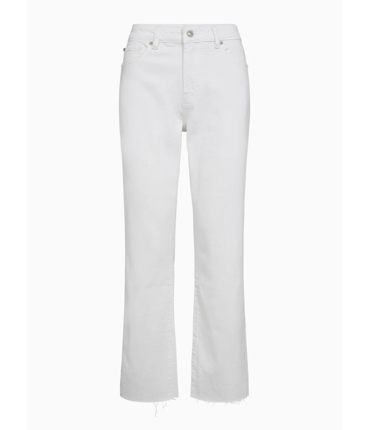 Ivy Frida Cropped Jeans i hvit sett fra siden, bukse fra Ivy Copenhagen hos Image Mandal