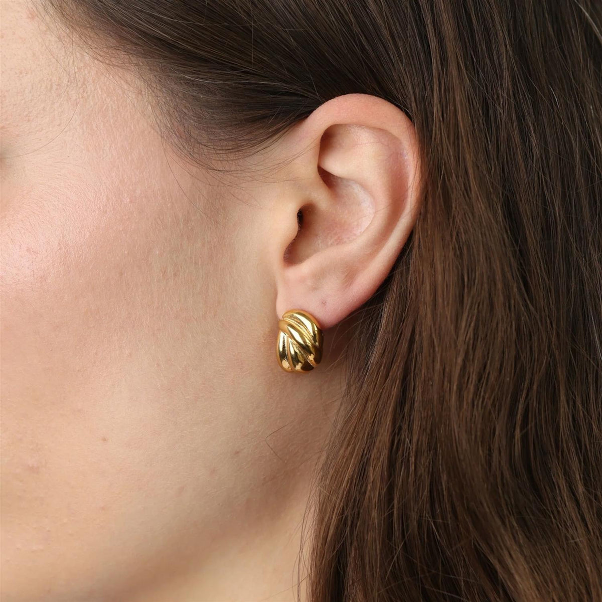 Siv - Twisted Stud Earrings Stainless Steel
