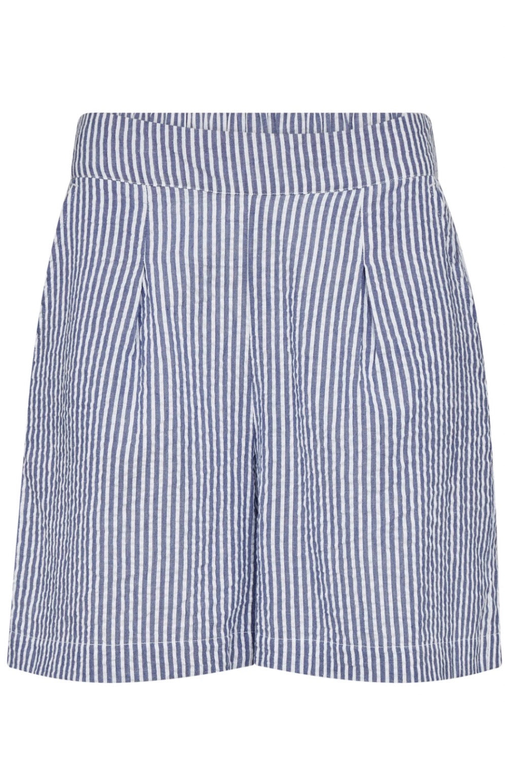 Sonja New Shorts i marineblå nærbilde av detaljer, shorts fra A-view hos Image Mandal