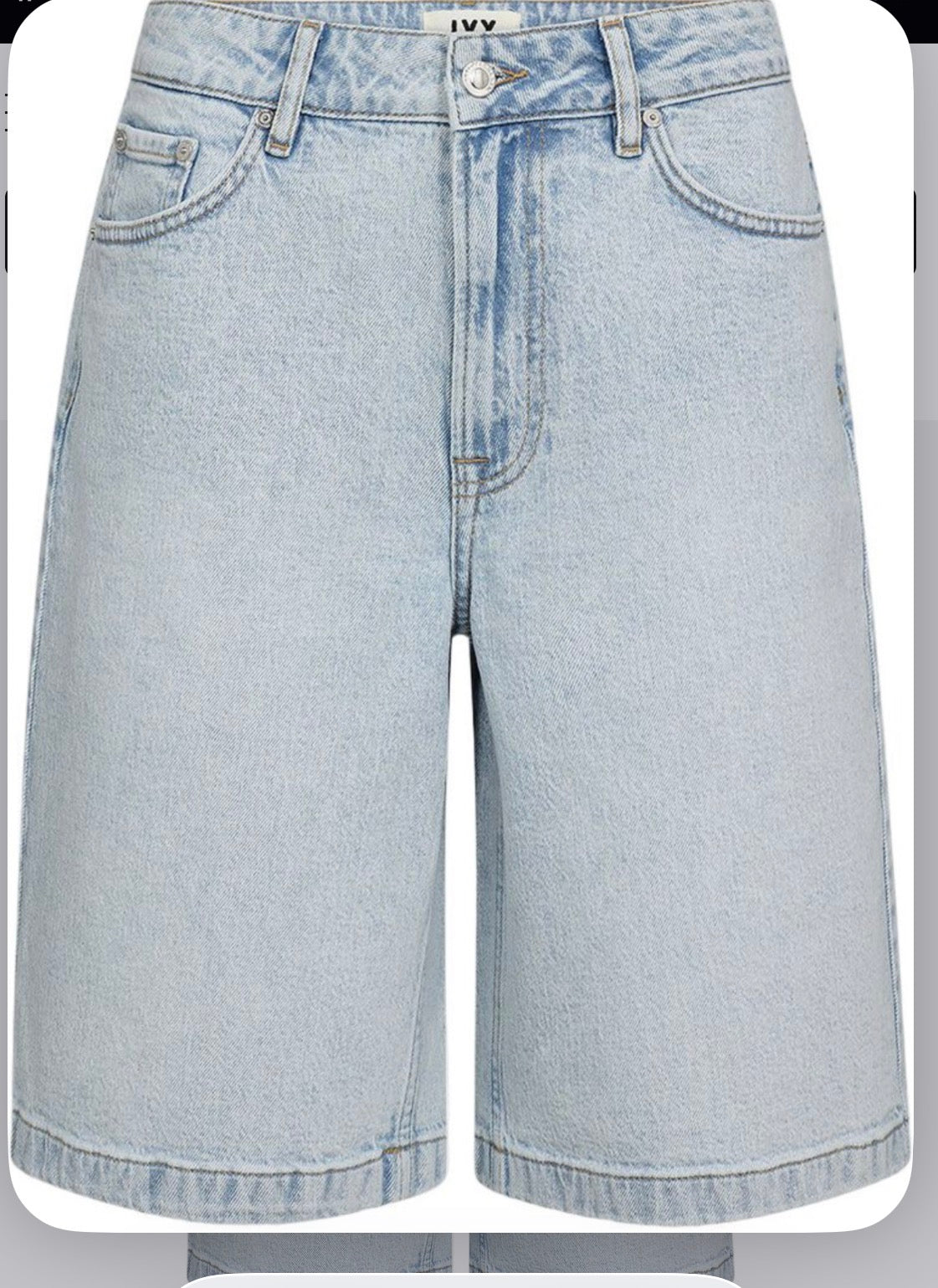 Ivy Janice Slung Shorts Lugo i denim blå, shorts fra Ivy Copenhagen hos Image Mandal