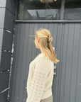 Ongelikasz Cardigan i beige bakfra, cardigan fra Saint Tropez hos Image Mandal