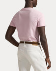 Custom Slim Crew Neck Short-Sleeve T-Shirt i rosa ekstra vinkel, t-skjorte fra Polo Ralph Lauren hos Image Mandal
