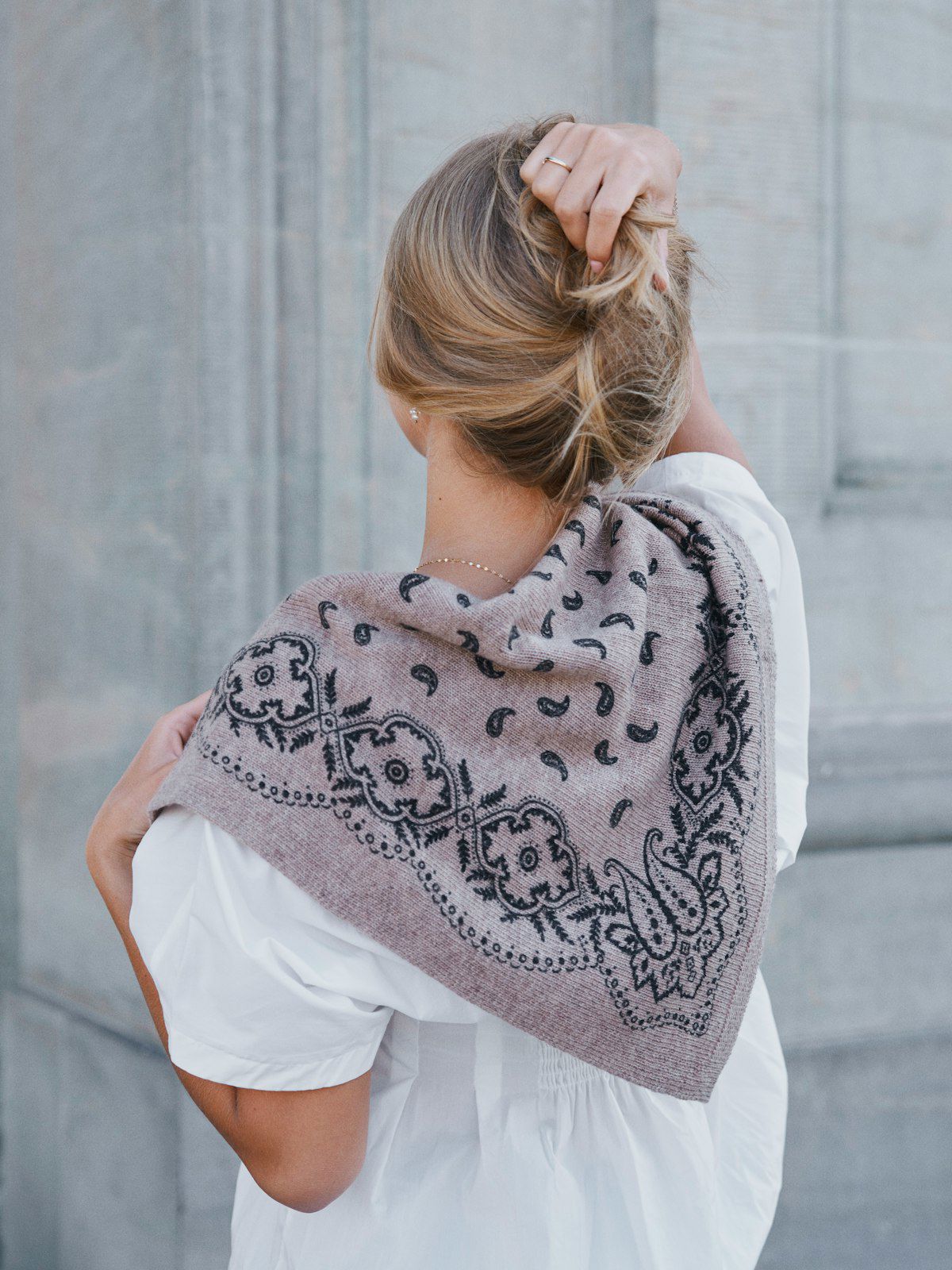 Adelina Paisley Knit Scarf