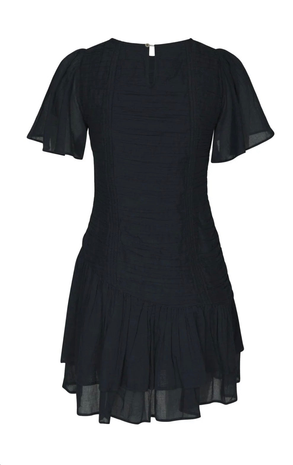 Cirkle S Voile Dress i marineblå bakfra, kjole fra Neo Noir hos Image Mandal